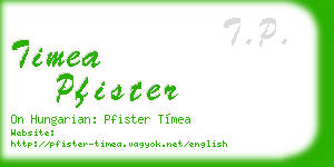 timea pfister business card
