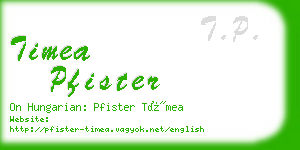 timea pfister business card